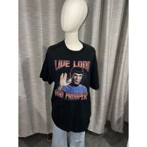 Vintage Star Trek Mr. Spock T-Shirt "Live Long and Prosper" Size‎ Large